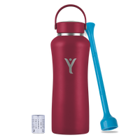 f-img, 40 oz Insulated DYLN Bottle, color: Crimson Red