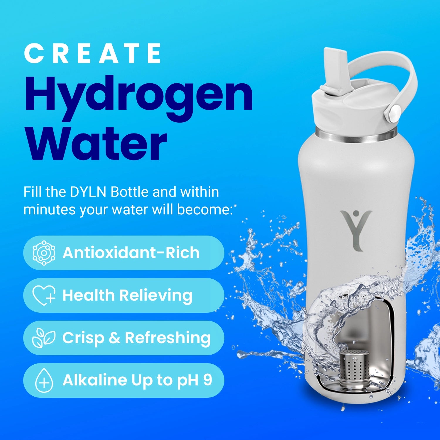 Create hydrogen water, color: All
